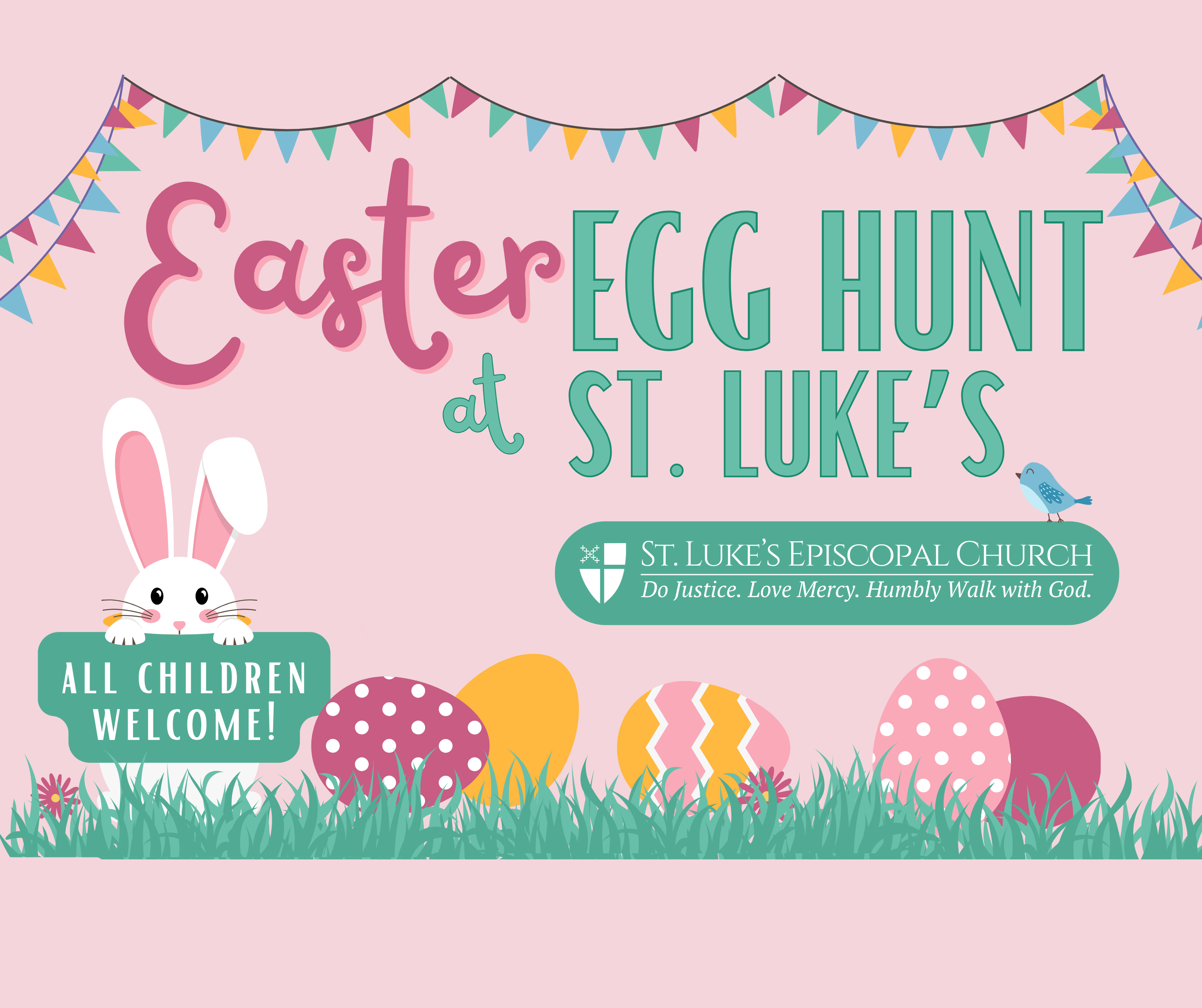 Easter egg hunt at St. Luke's all children welcome
