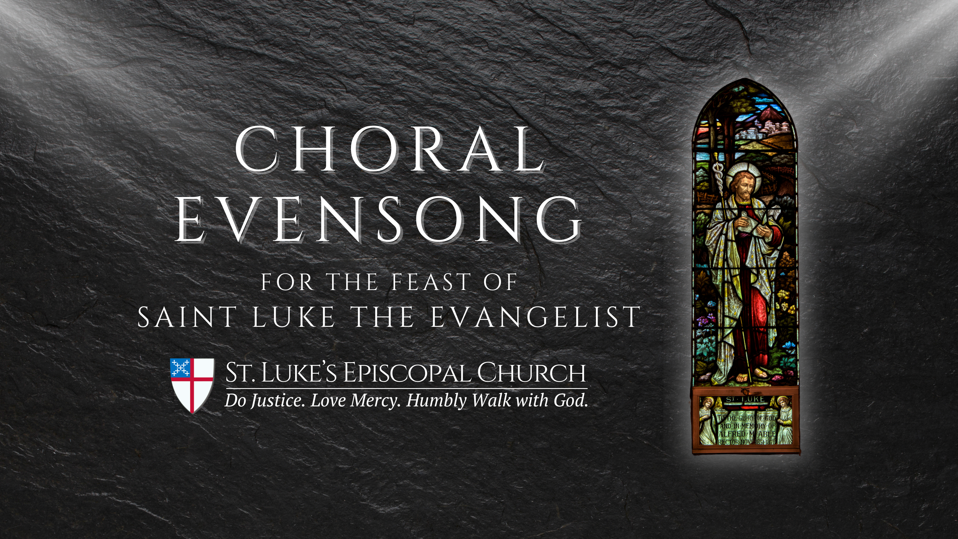 choral evensong for St. Luke's day